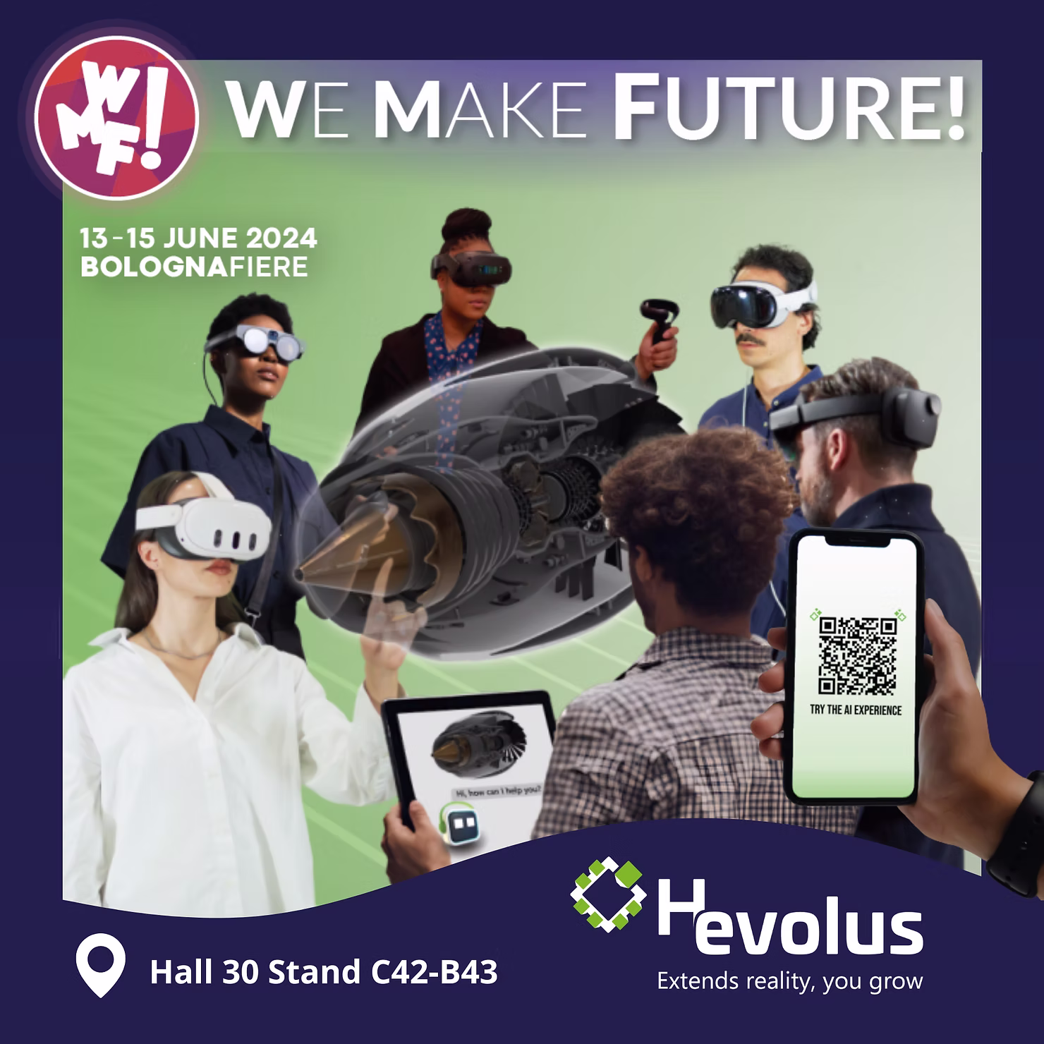 Hevolus parteciperà alla Fiera Internazionale sull'innovazione al 13 al 15 Giugno a BolognaFiere
