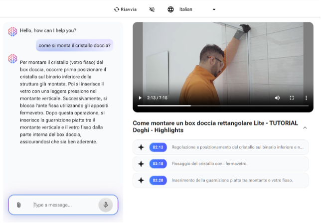 esempio agente video