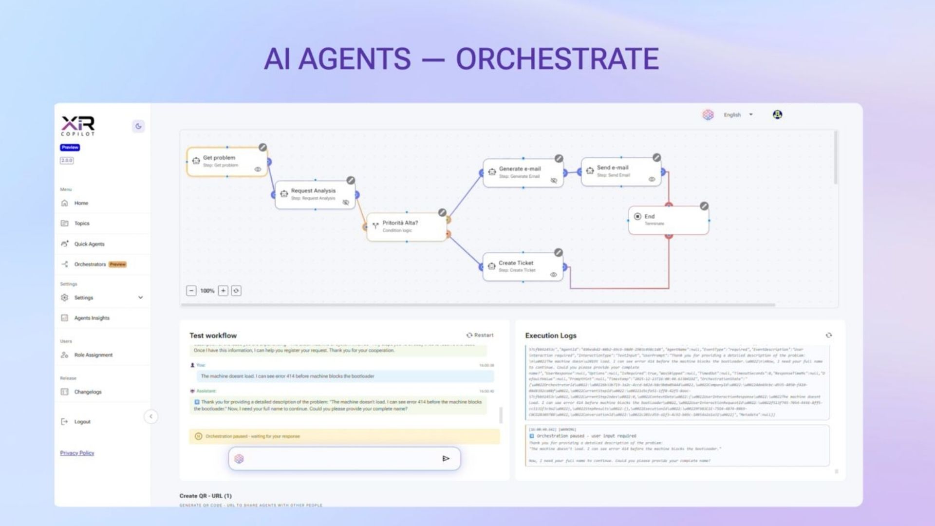 l’Orchestratore Multi-Agente di XR Copilot